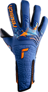 Reusch Attrakt Fusion Strapless Adaptiveflex Goalkeeper Gloves Blue/Orange/Black - Best Buy Soccer