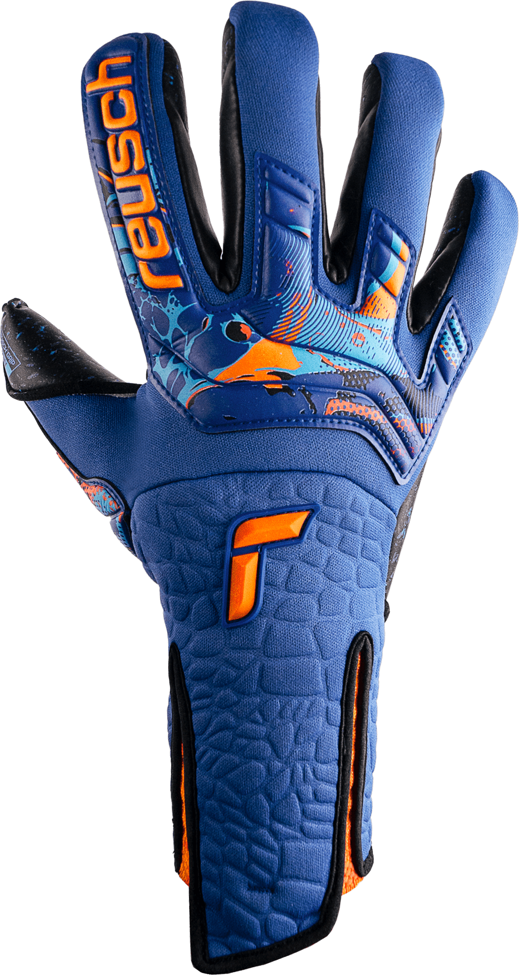 Reusch Attrakt Fusion Strapless Adaptiveflex Goalkeeper Gloves Blue/Orange/Black - Best Buy Soccer