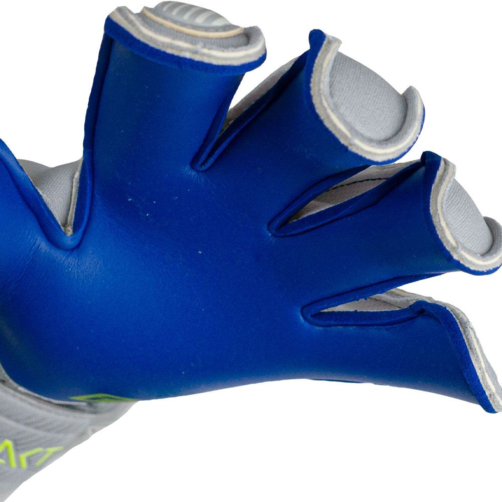 Reusch Attrakt Gold X Evolution Cut Goalkeeper Gloves Vapor Gray/Safety Yellow/Deep Blue - Best Buy Soccer