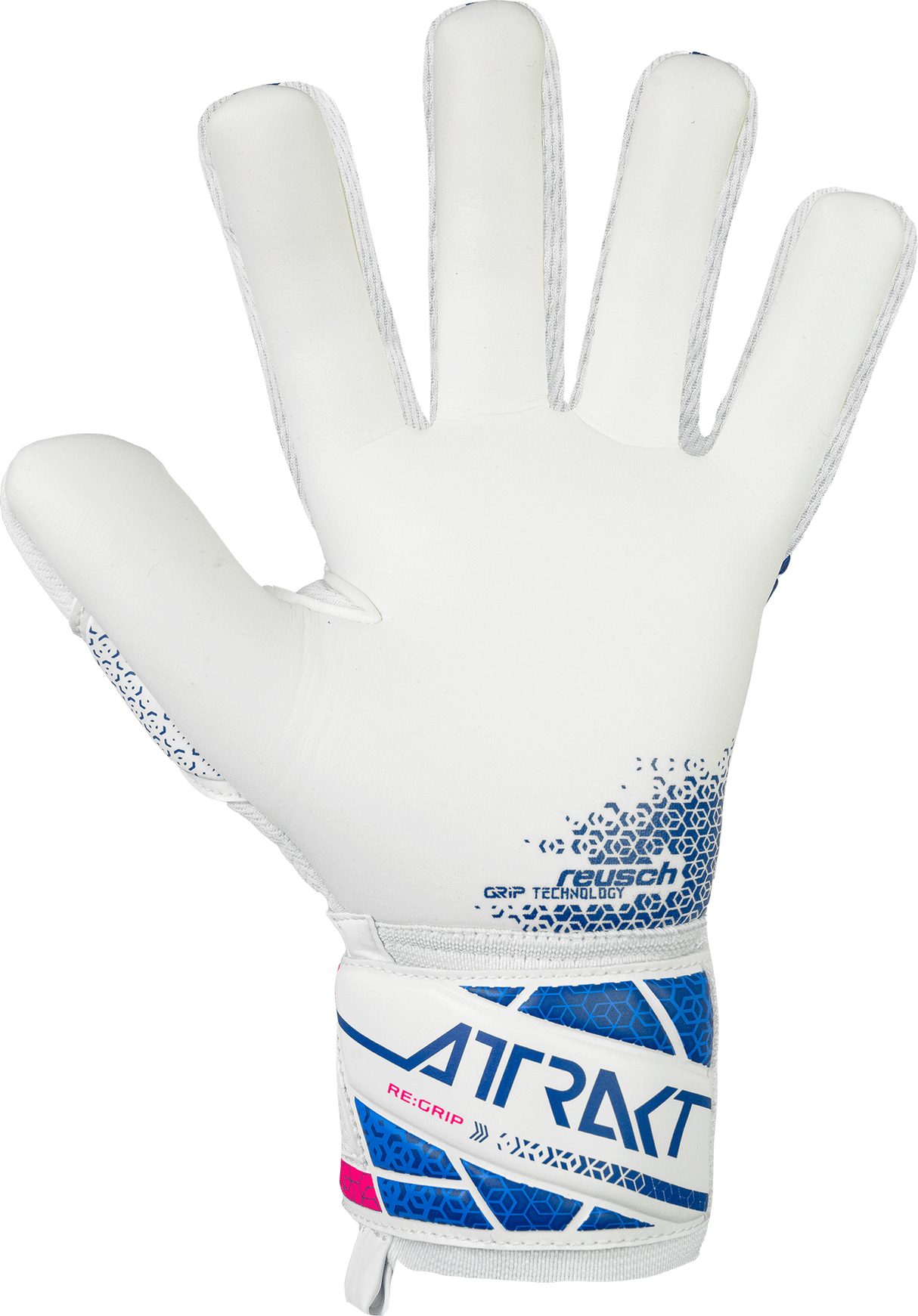 Reush Attrakt RE:GRIP NC Finger Support Goalkeeper Gloves Blue/Pink - Best Buy Soccer