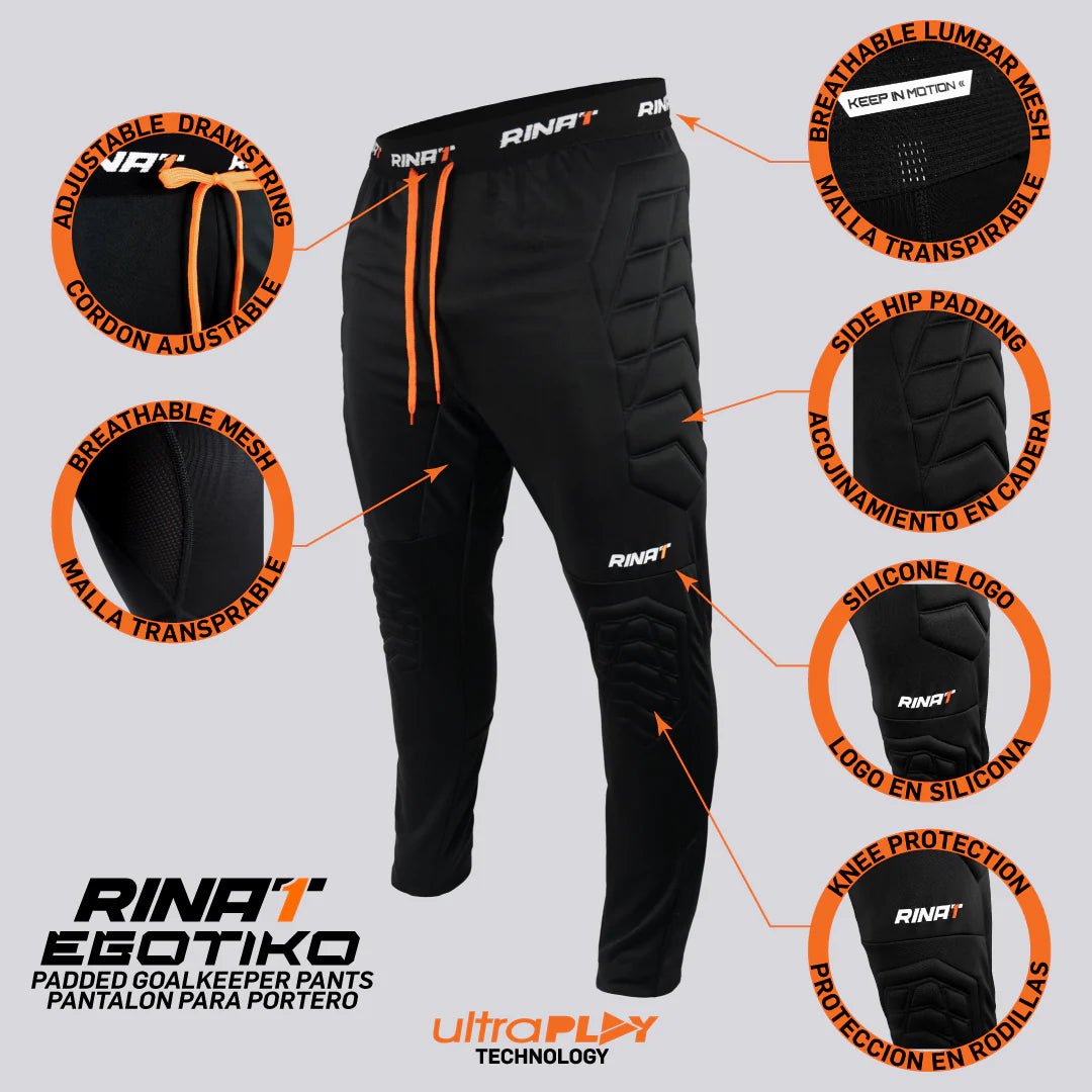 Rinat Egotiko Soccer Padded Goalkeeper Pants - Black - Best Buy Soccer