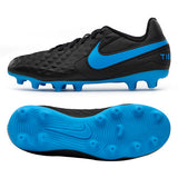 Nike Tiempo Legend 8 FG Youth Soccer Cleats - Black/Blue