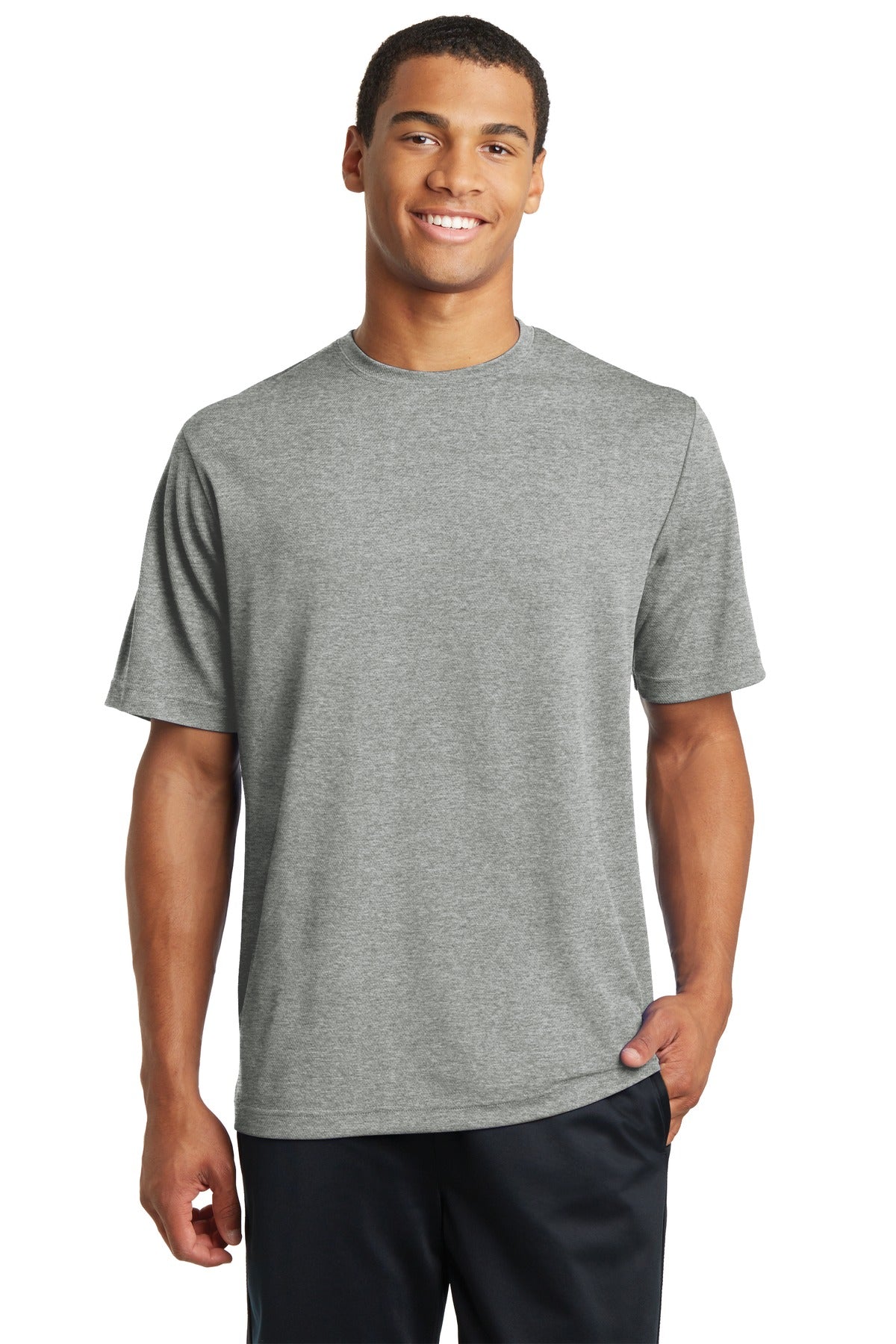 Sport - Tek ® PosiCharge ® RacerMesh ® Tee. ST340 - Grey Heather - Best Buy Soccer