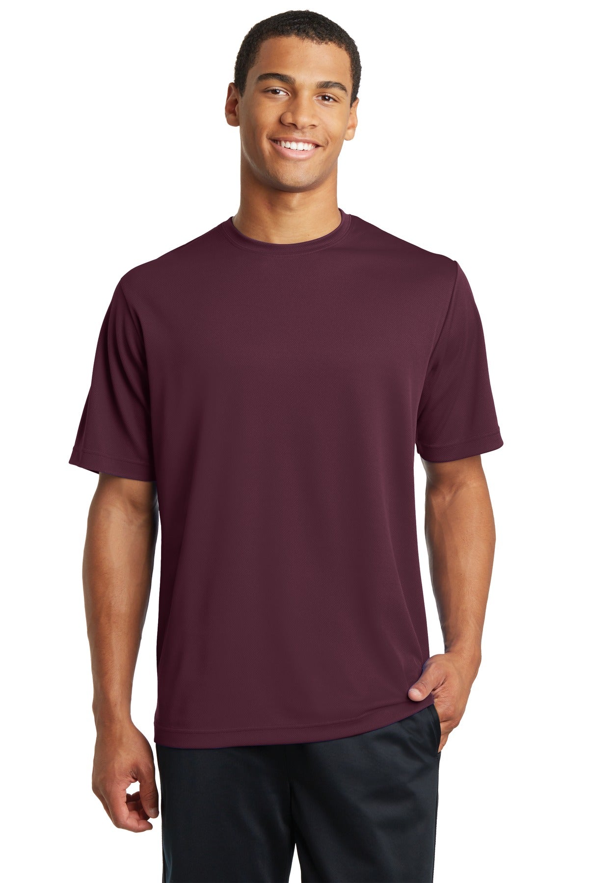Sport - Tek ® PosiCharge ® RacerMesh ® Tee. ST340 - Maroon - Best Buy Soccer