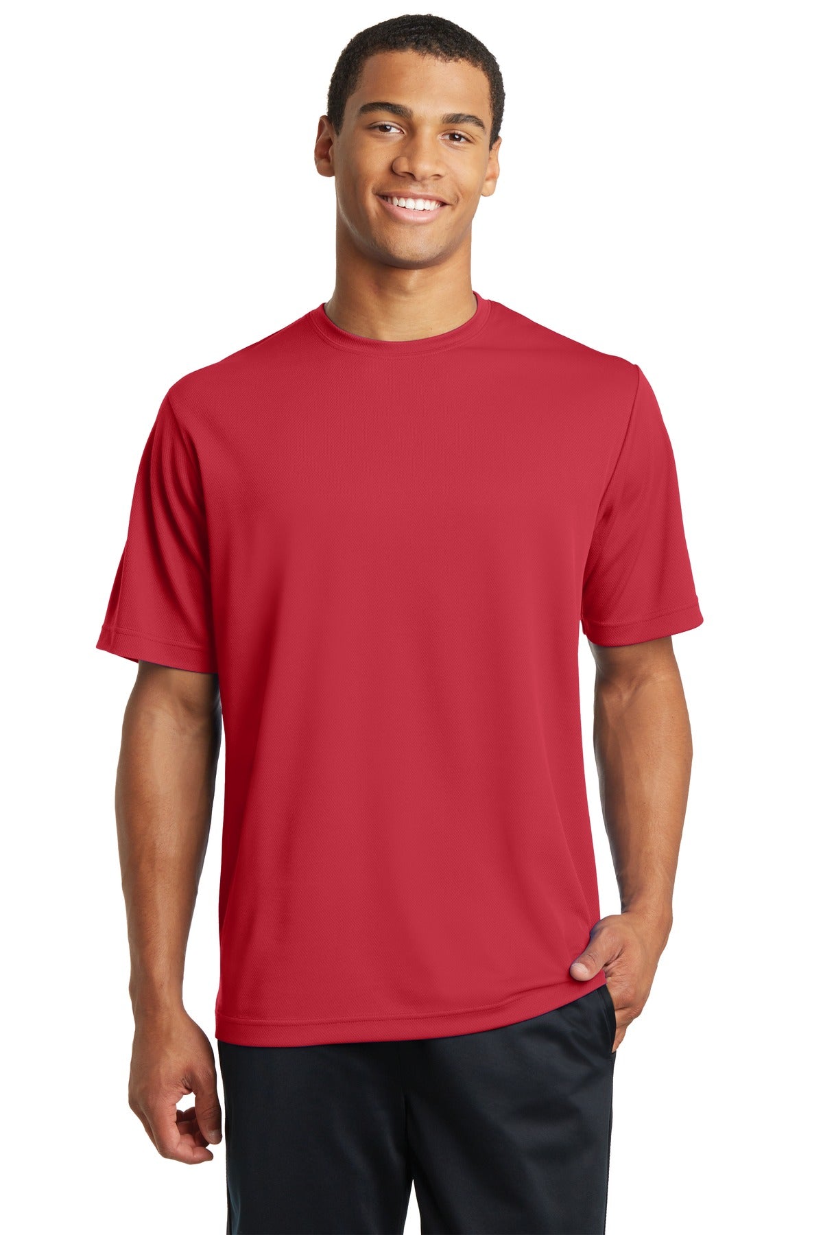 Sport - Tek ® PosiCharge ® RacerMesh ® Tee. ST340 - True Red - Best Buy Soccer