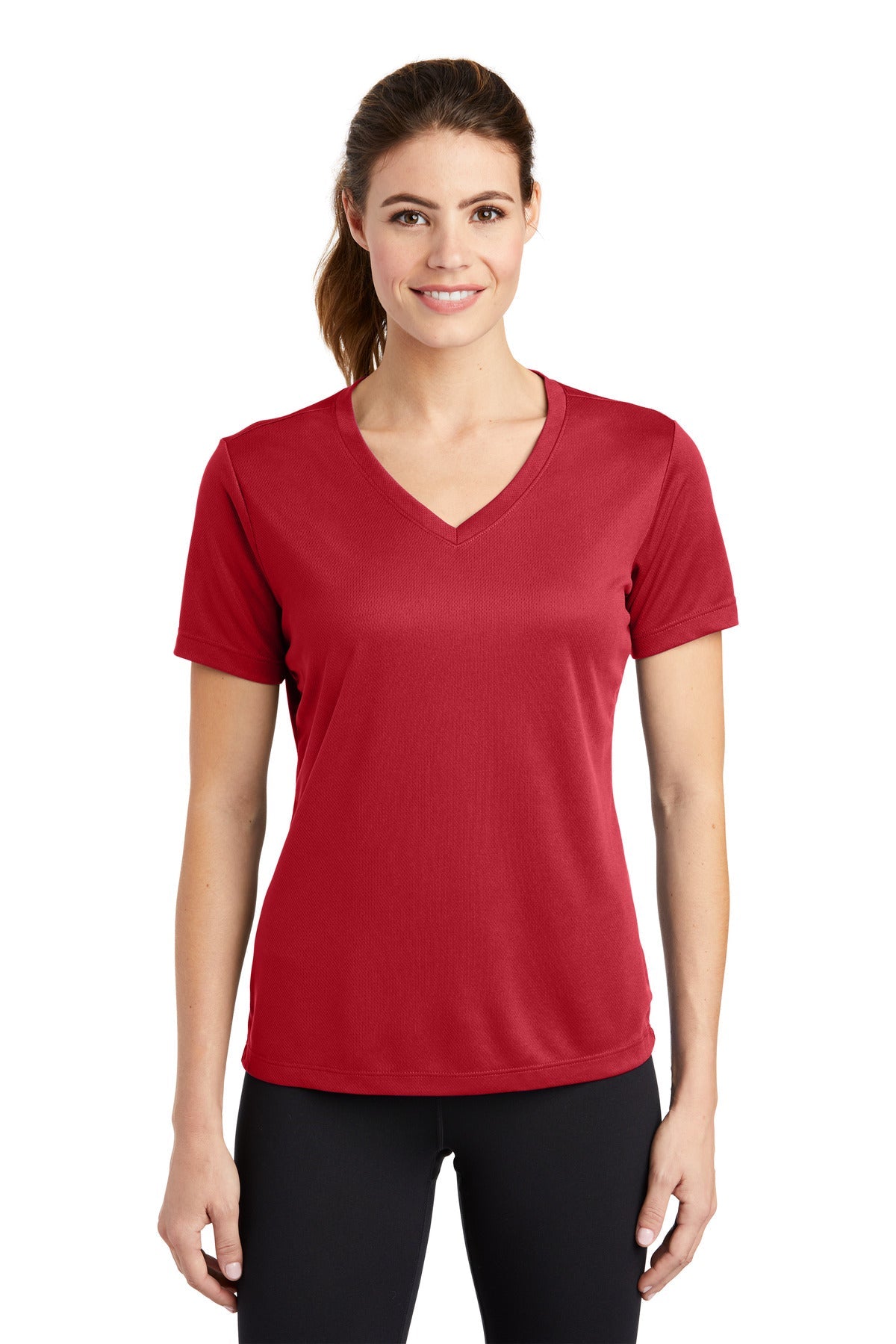 Sport - Tek ® Women's PosiCharge ® RacerMesh ® V - Neck Tee. LST340 - Best Buy Soccer