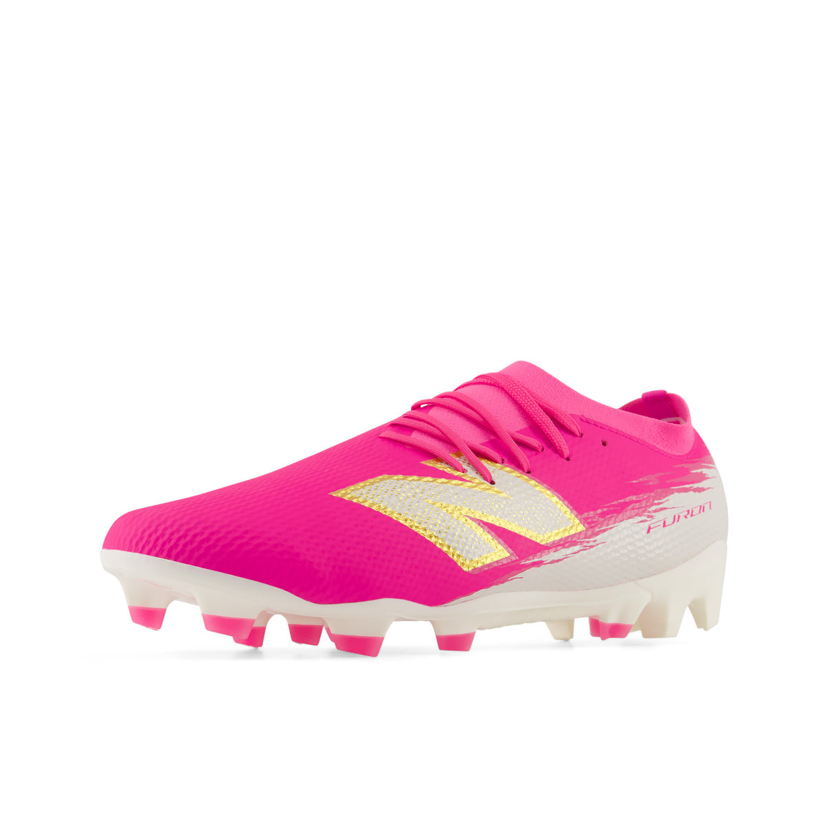 New Balance Furon Team V8 FG Firm Ground Men's Soccer Cleats - Pink Heat