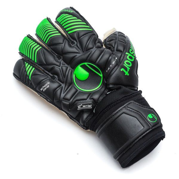 Uhlsport Eliminator Absolut Grip Bionik+ Goalkeeper Gloves Black/Fluo Green - Best Buy Soccer