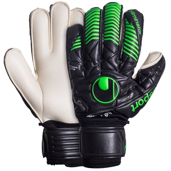 Uhlsport Eliminator Absolut Grip Bionik+ Goalkeeper Gloves Black/Fluo Green - Best Buy Soccer