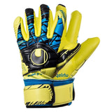 Uhlsport Eliminator Absolutgrip FS Goalkeeper Gloves Yellow/Black/Blue - Best Buy Soccer