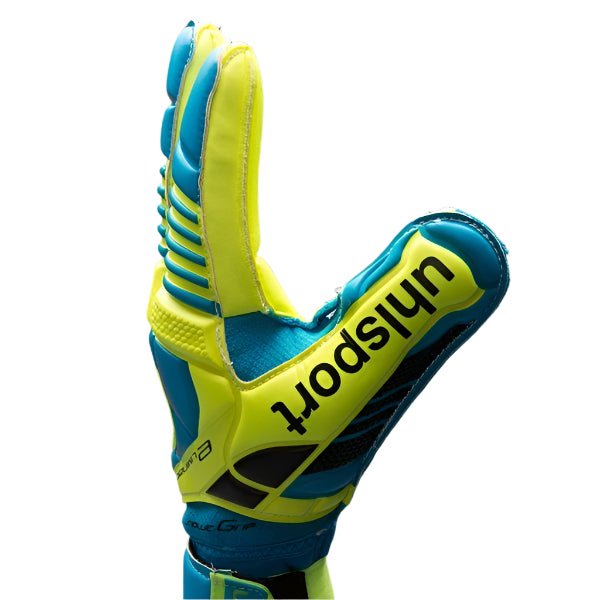 Uhlsport Eliminator Absolutgrip Goalkeeper Gloves Cyan/Yellow - Best Buy Soccer