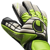 Uhlsport Eliminator Super Goalkeeper Gloves Graphite White/Green - Best Buy Soccer