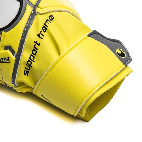 Uhlsport Junior Eliminator Soft SF Goalkeeper Gloves Lite Flue Yellow/Griffin - Best Buy Soccer