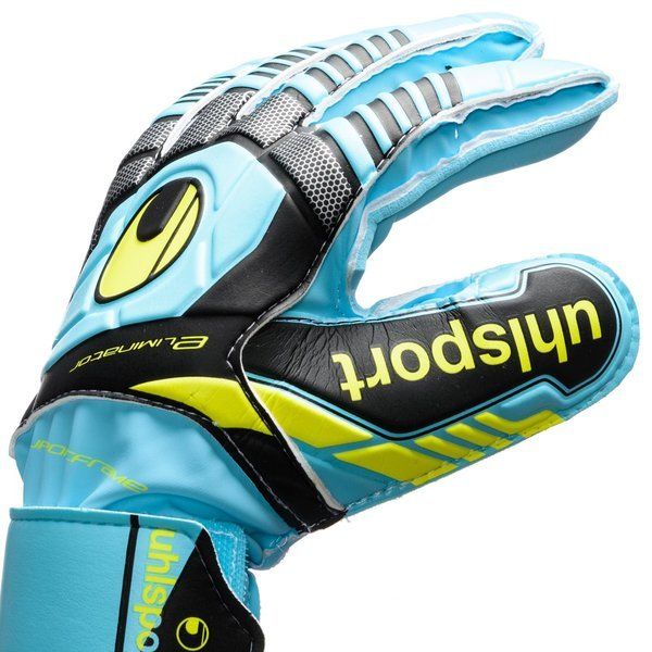 Uhlsport Kid's Eliminator Soft SF Goalkeeper Gloves Turquoise/Black/Yellow - Best Buy Soccer