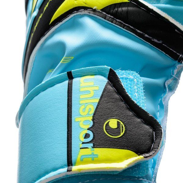 Uhlsport Kid's Eliminator Soft SF Goalkeeper Gloves Turquoise/Black/Yellow - Best Buy Soccer