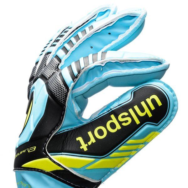 Uhlsport Kid's Eliminator Soft SF Goalkeeper Gloves Turquoise/Black/Yellow - Best Buy Soccer