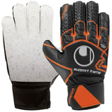 Uhlsport Soft Resist Support Frame Goalkeeper Gloves Black/Orange - Best Buy Soccer
