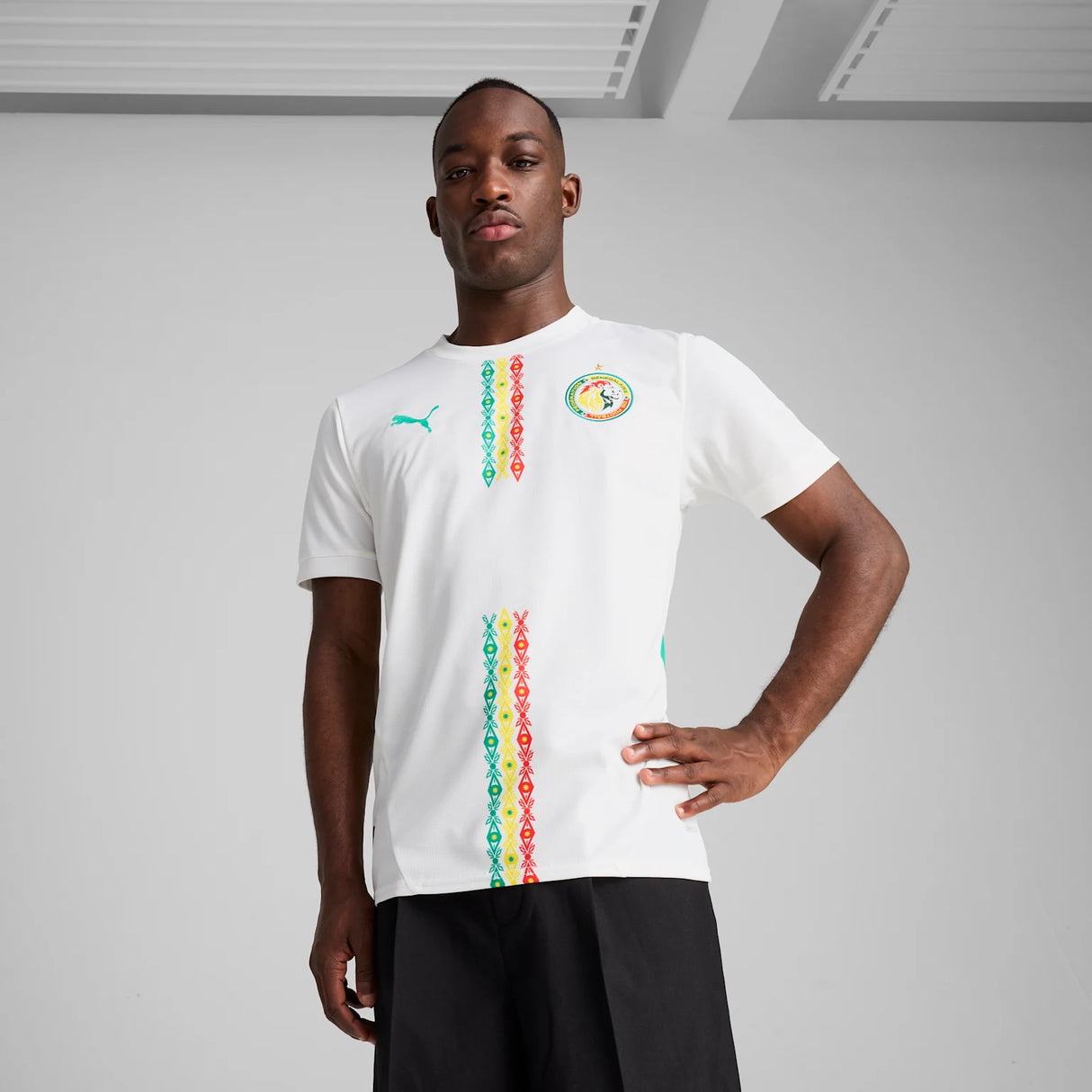 Réplica de la camiseta local de PUMA Senegal 25 para hombre en blanco