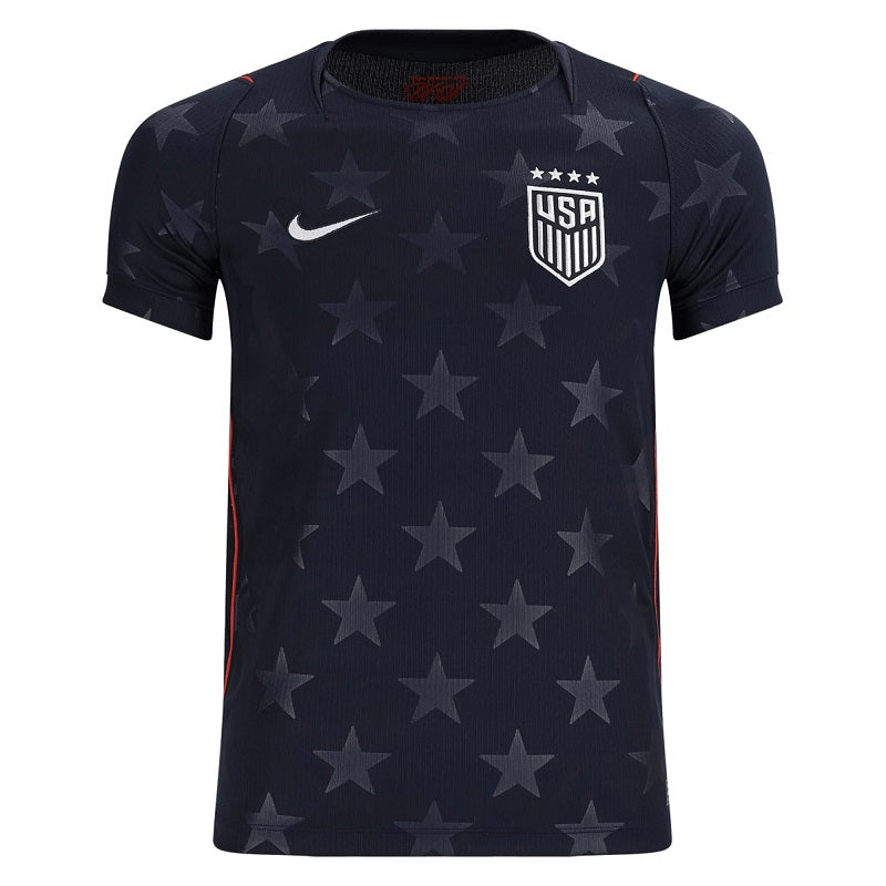 Nike USMNT Stadium Away Youth Soccer Jersey 2026 - Dark Obsidian/Pure Platinum