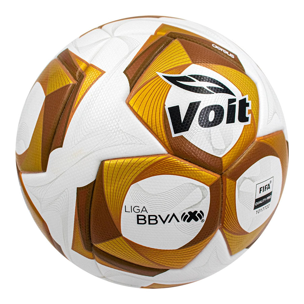 Voit AEREUS Liga MX Opening 2025 Liguilla Quality FIFA Pro Soccer Ball - White/Gold/Black - Best Buy Soccer