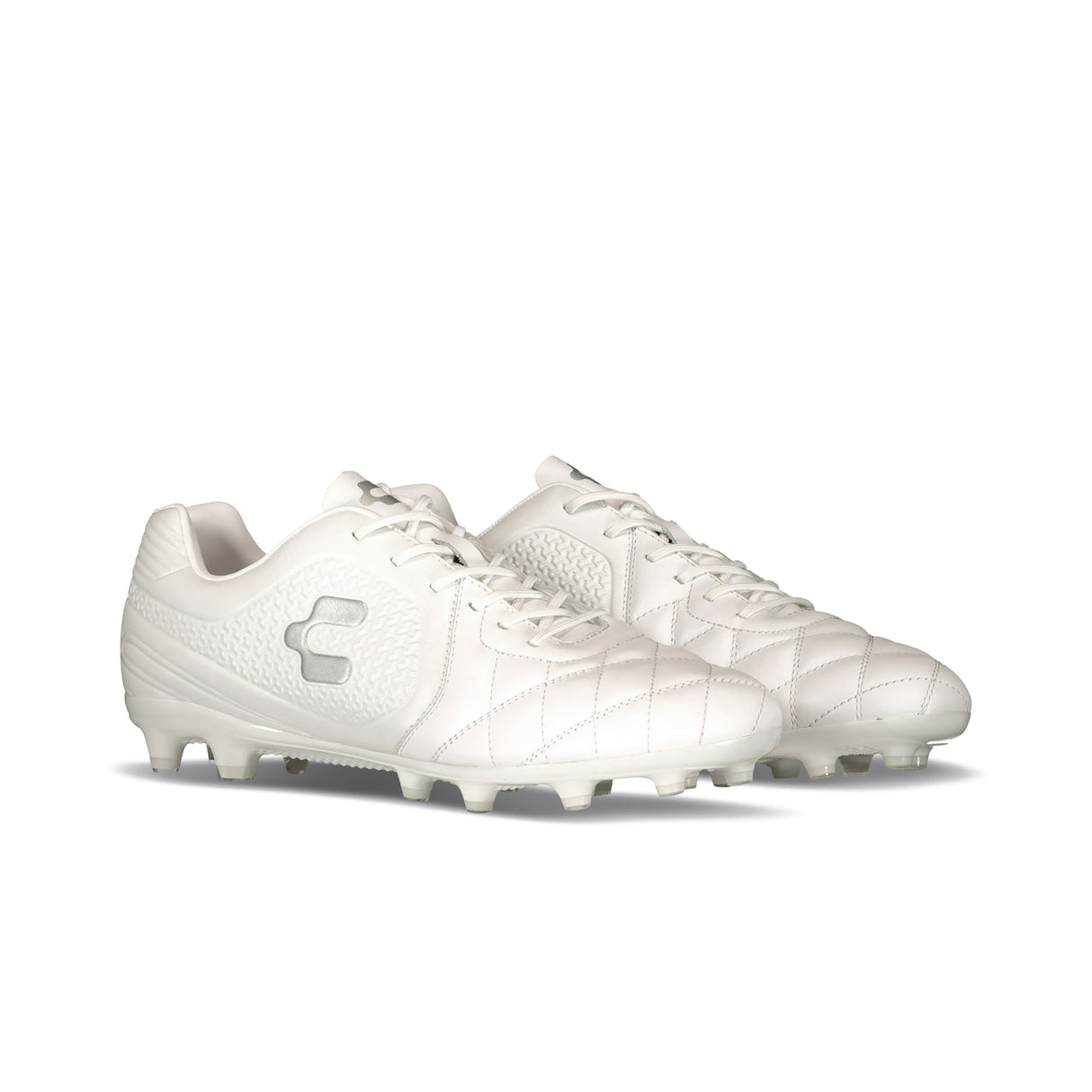 Charly Legendario 2.0 LT Soccer Cleats - White/Silver