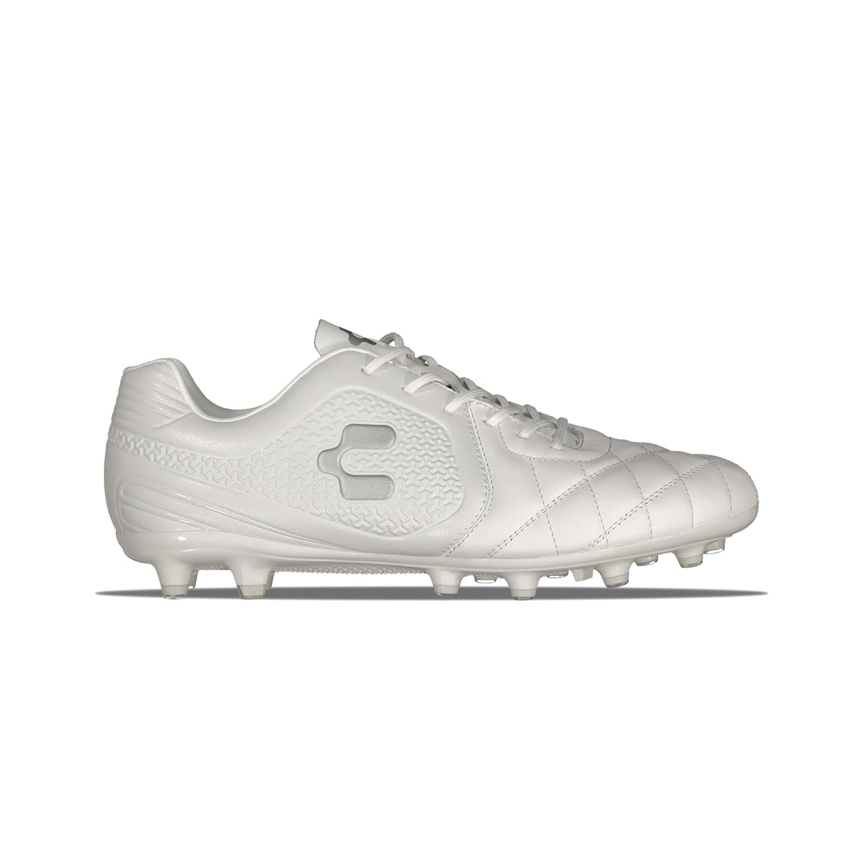 Charly Legendario 2.0 LT Soccer Cleats - White/Silver