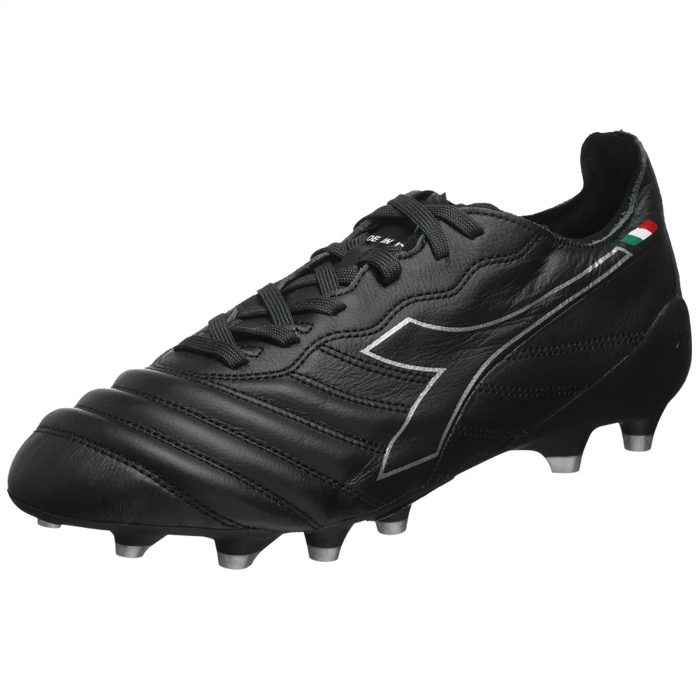 Botas de fútbol para hombre Diadora Brasil Elite Tech ITA LPX FG de suelo firme, negras
