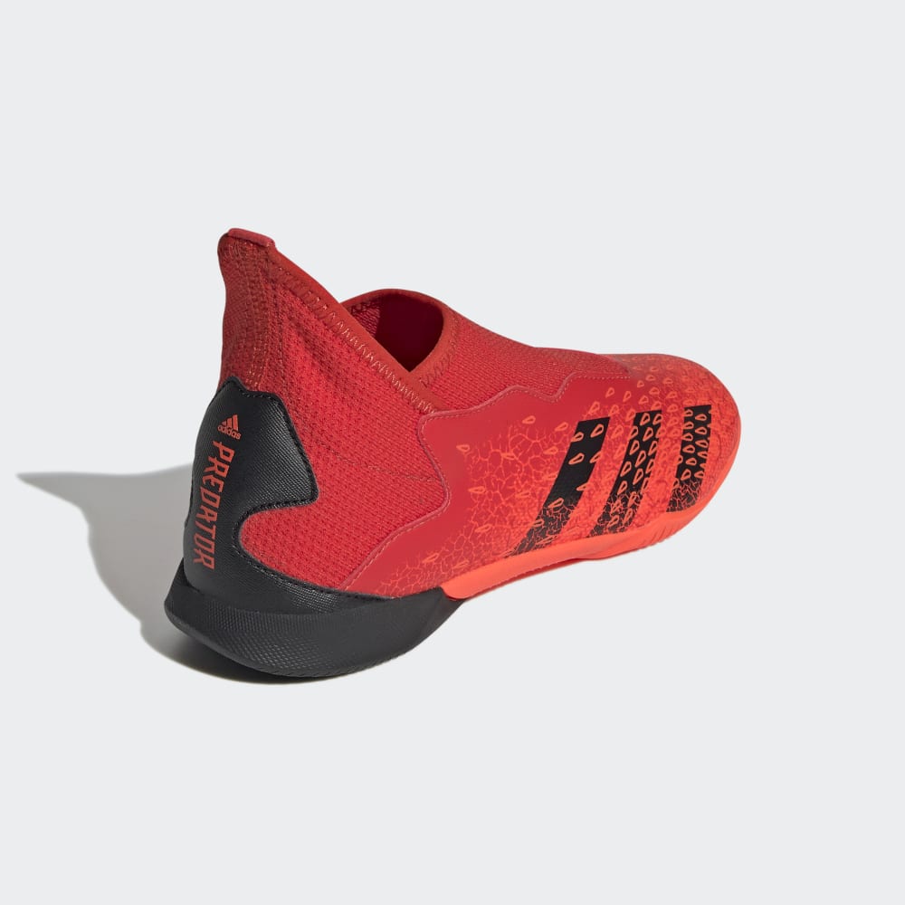 adidas Kid's Predator Freak 3 Laceless IN J Indoor Boots Red