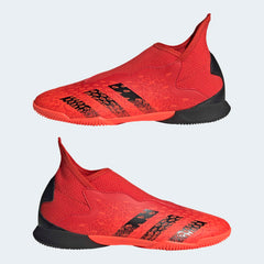 adidas Kid's Predator Freak 3 Laceless IN J Indoor Boots Red