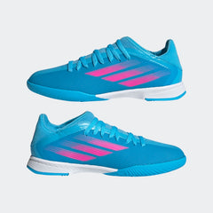 adidas Kid's X Speed Flow.3 IN J Indoor Soccer Shoes Sky Rush