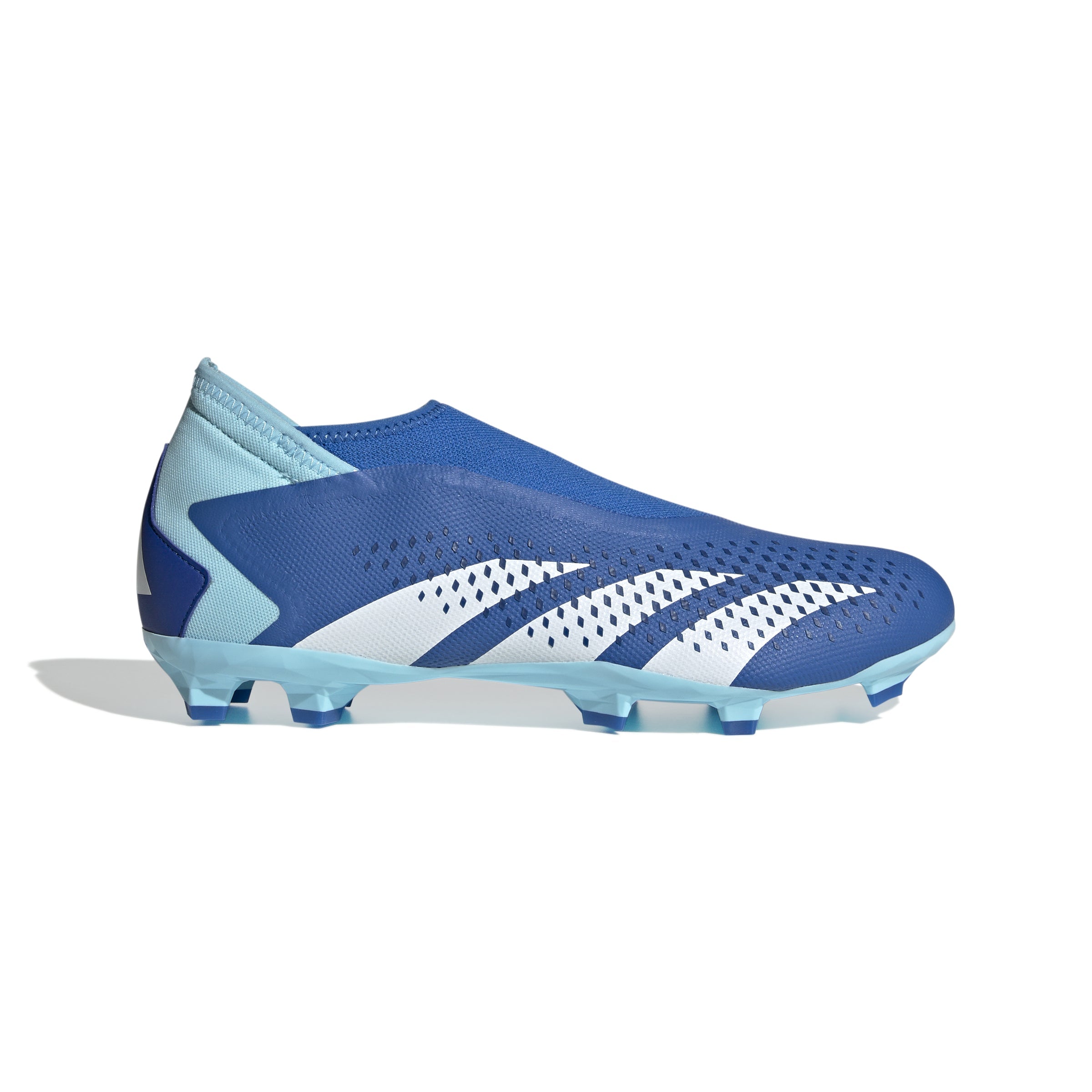 Adidas Predator Accuracy.3 Laceless FG Firm Ground Soccer Cleats Royal White 6.5