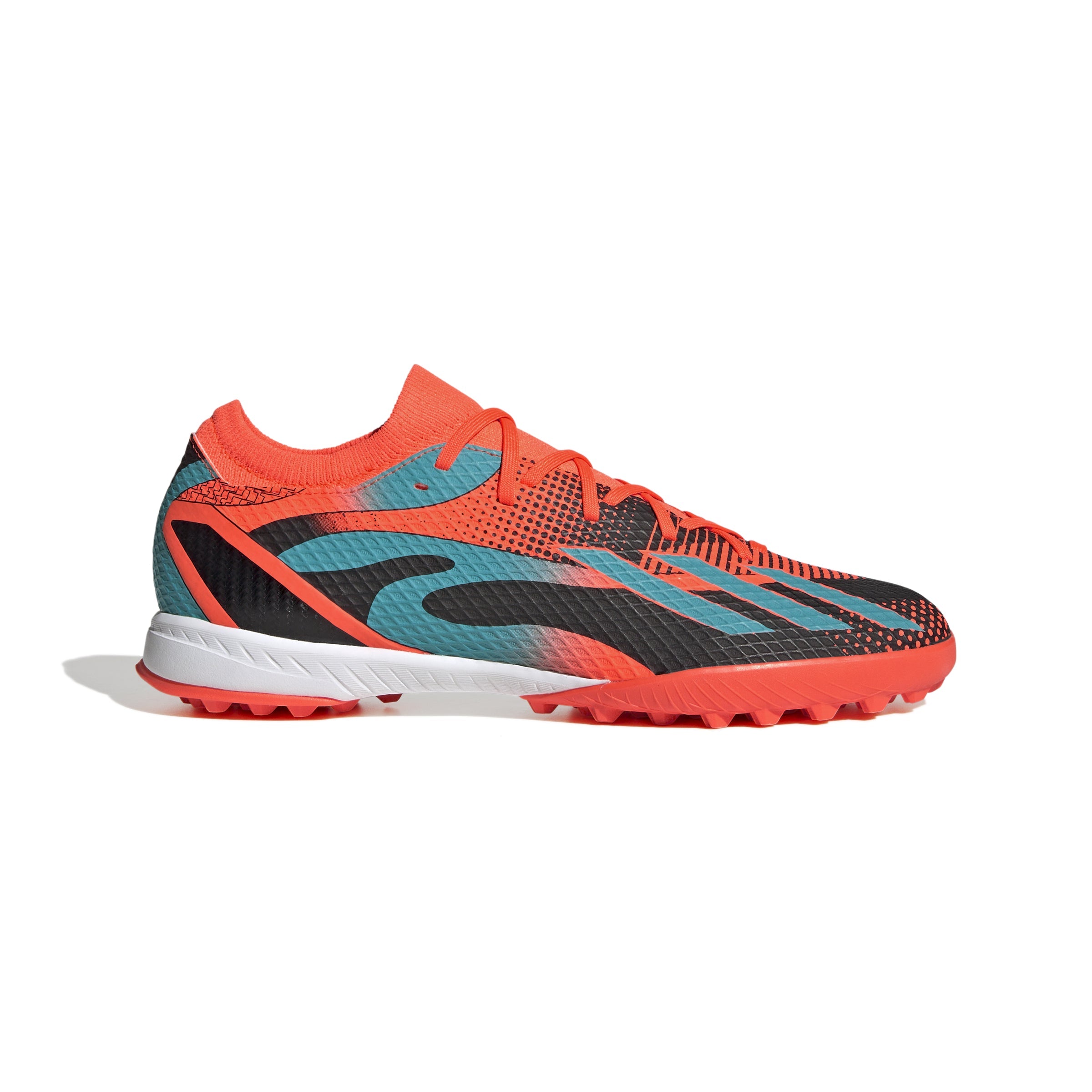 Adidas x Speedportal Messi.3 TF Turf Shoes Orange Black 9.5