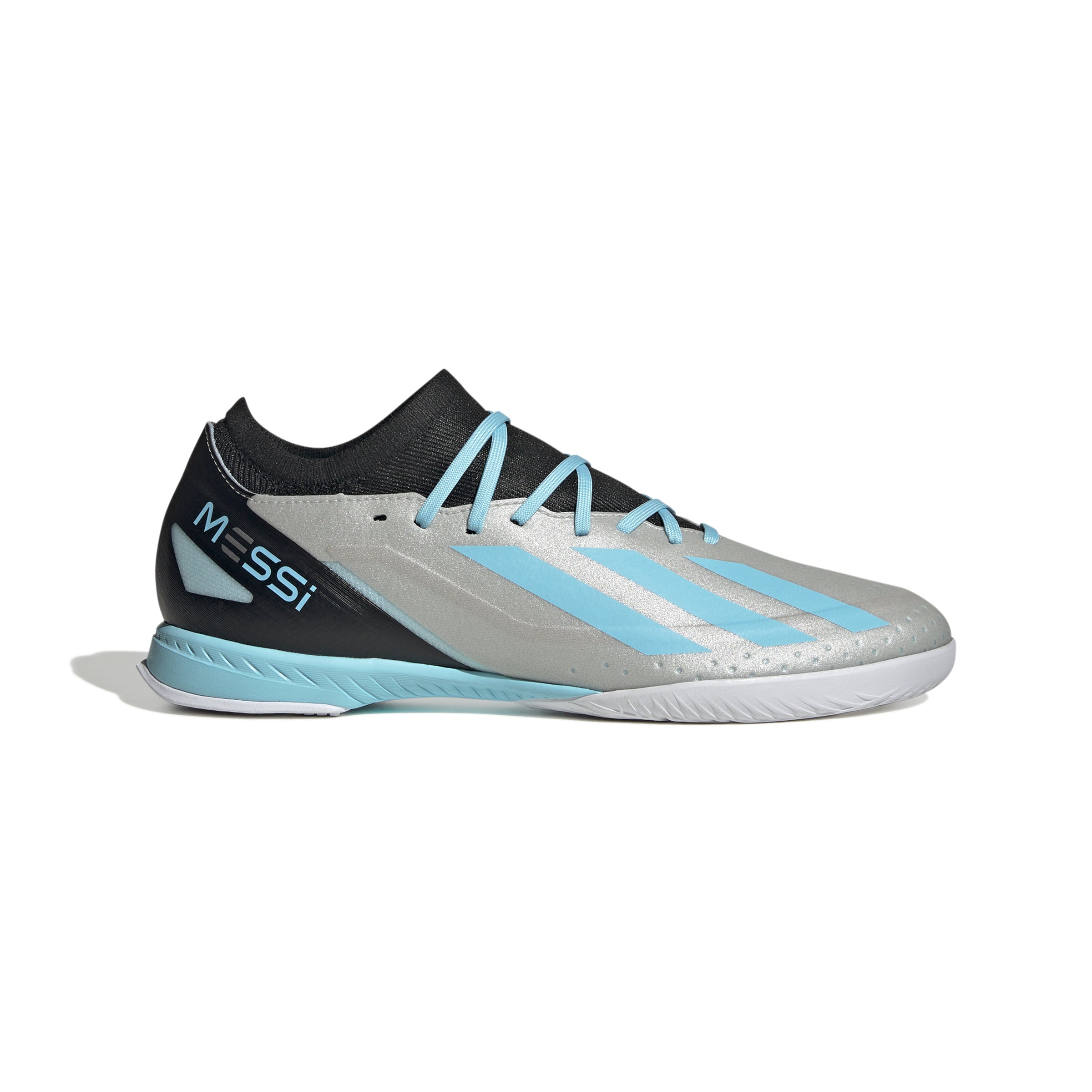 Adidas x Crazyfast Messi.3 in Indoor Soccer Shoes Silver Blue 11