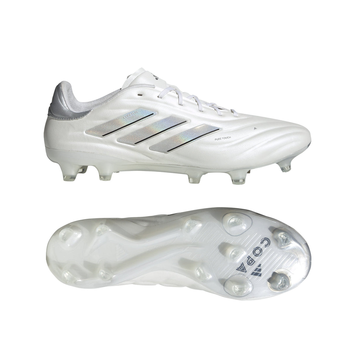 adidas Copa Pure 2 Elite FG Firm Ground Soccer Cleats - White/Silver Metallic - Best Buy Soccer