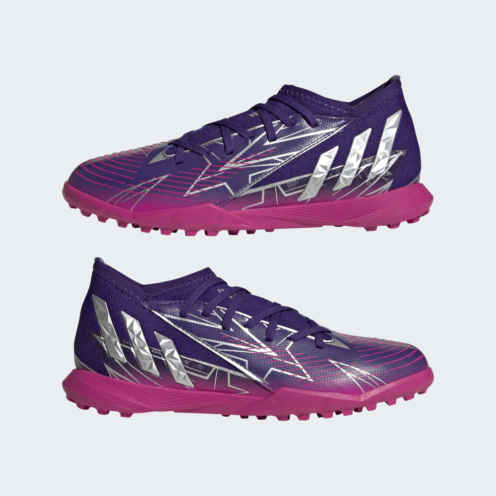 adidas Kid's Predator Edge 3 TF J Turf Football Boots Copper/Silver - Best Buy Soccer