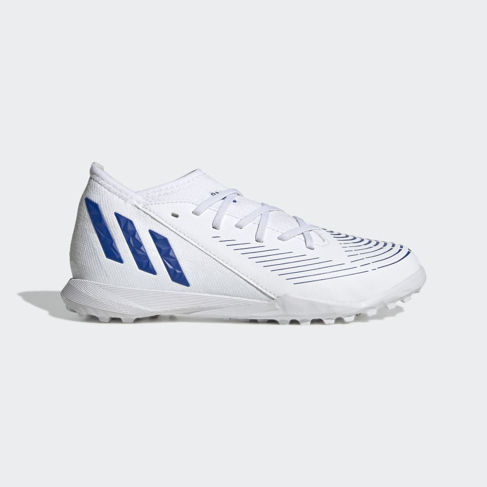 adidas Kid's Predator Edge 3 TF J Turf Football Boots White/Blue - Best Buy Soccer