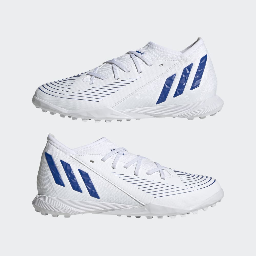 adidas Kid's Predator Edge 3 TF J Turf Football Boots White/Blue - Best Buy Soccer