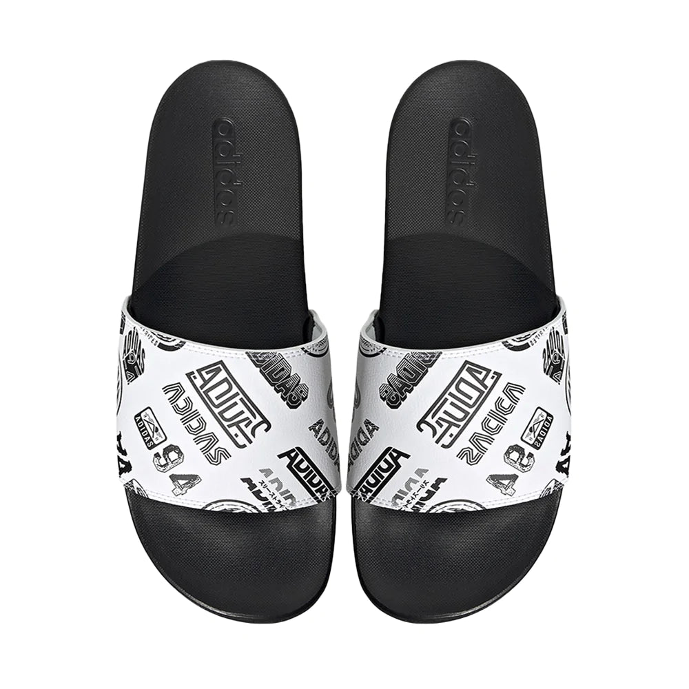 adidas Men's Adilette Comfort Slides White/Black - Best Buy Soccer