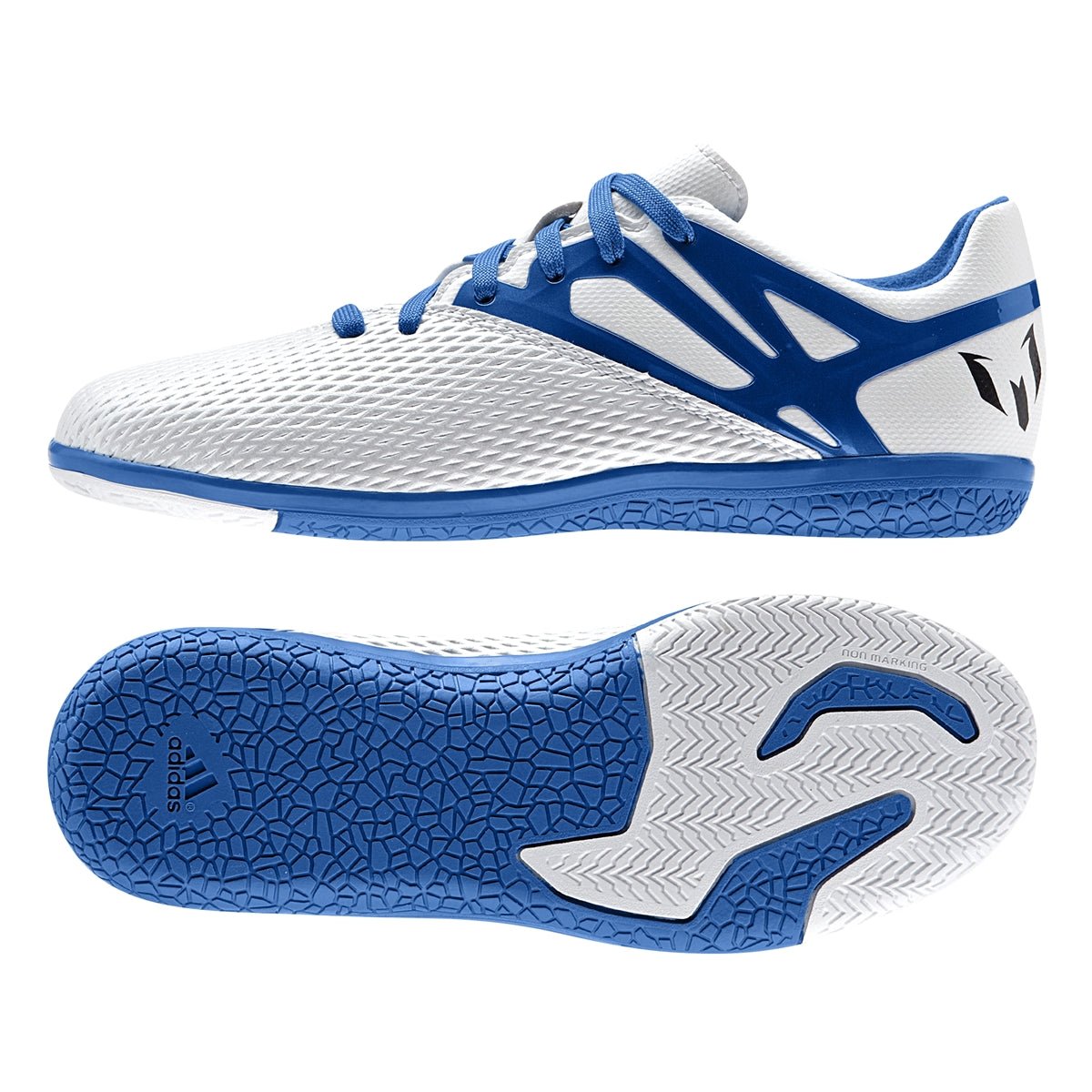 adidas Messi 15.3 IN Youth Indoor Soccer Shoes White/Blue/Black - Best Buy Soccer