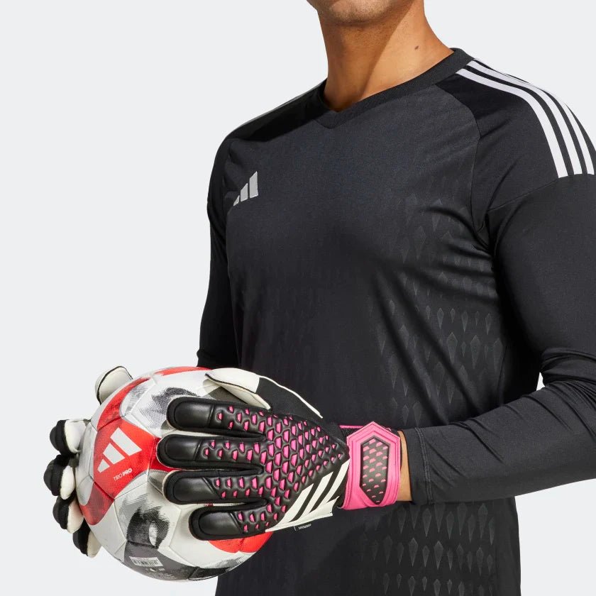 adidas Predator Match Fingersave Goalkeeper Gloves Black/White - Best Buy Soccer