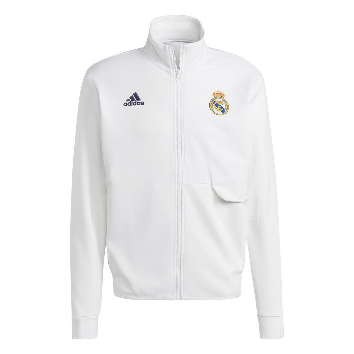 adidas Real Madrid Anthem Jacket - White - Best Buy Soccer