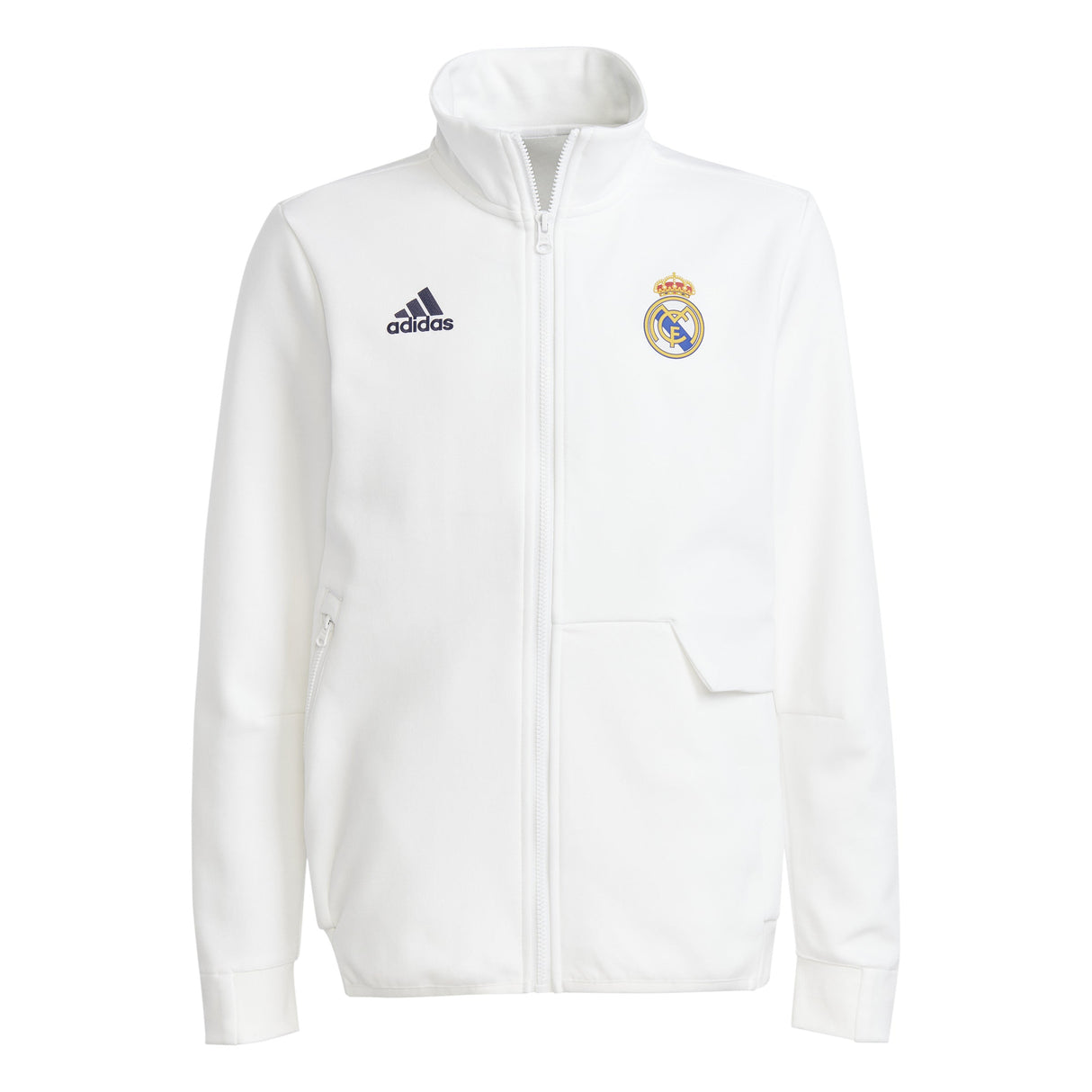 adidas Real Madrid Anthem Jacket - White - Best Buy Soccer