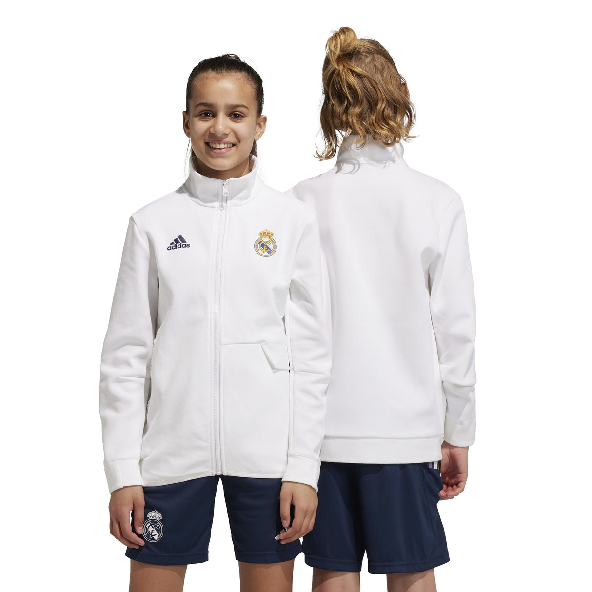 adidas Real Madrid Anthem Jacket - White - Best Buy Soccer
