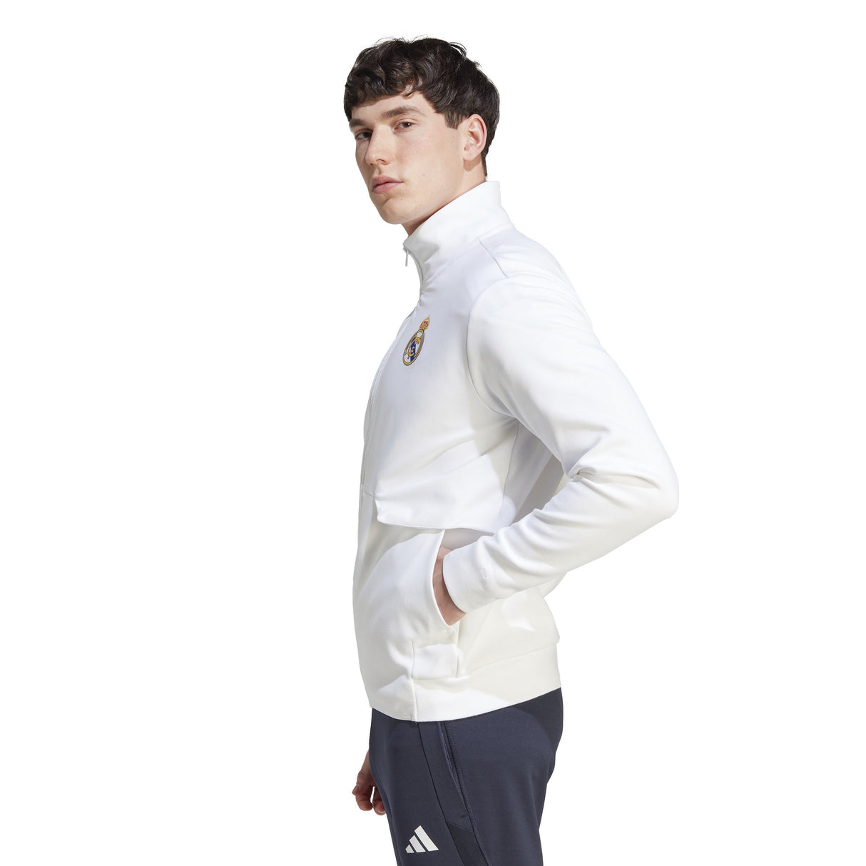 adidas Real Madrid Anthem Jacket - White - Best Buy Soccer