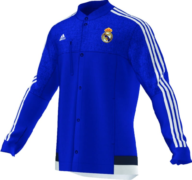 adidas Real Madrid AnthemJacket Blue/White - Best Buy Soccer