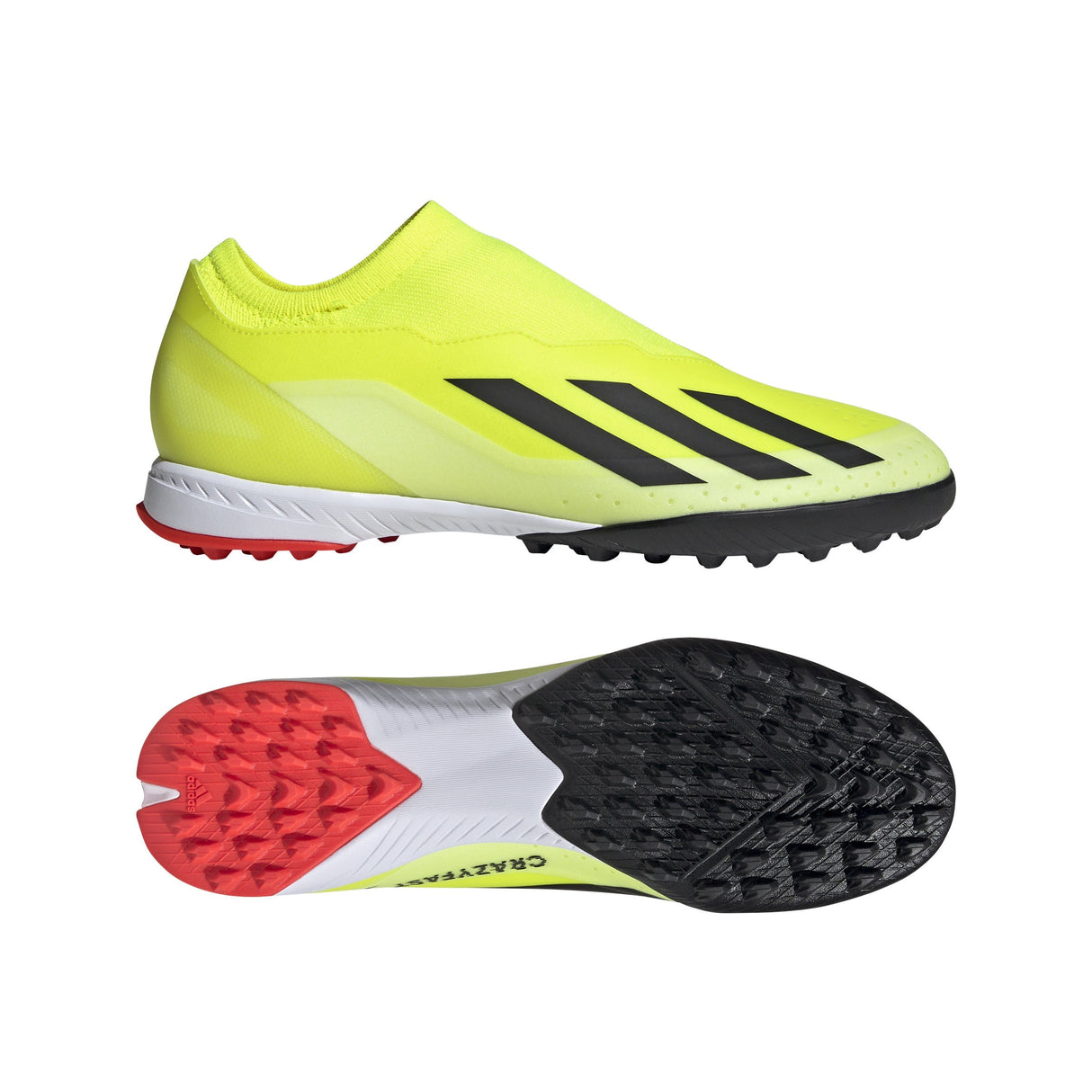 adidas X Crazyfast League LL TF Laceless Turf Boots Solar Yellow/Black/White - Best Buy Soccer