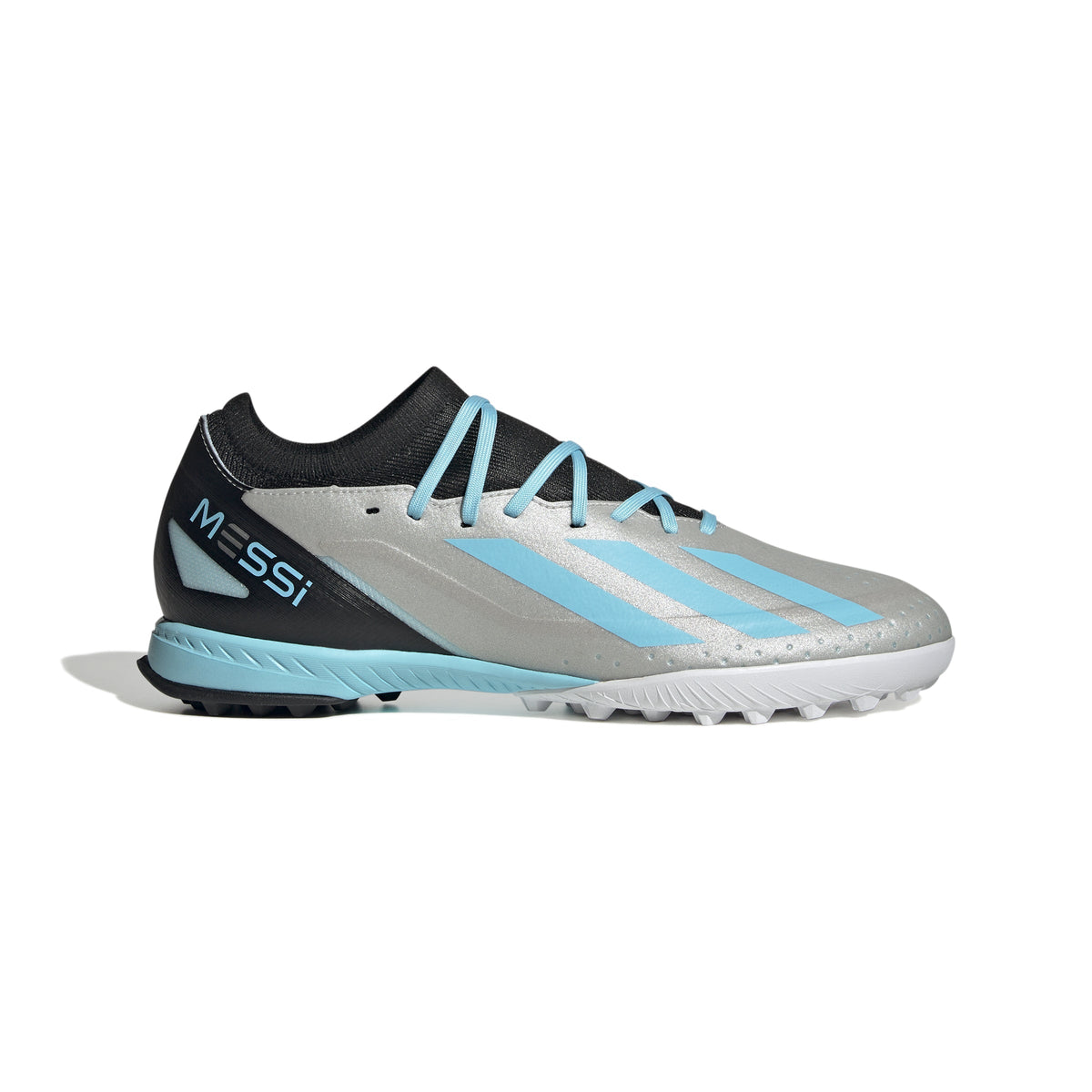adidas x Crazyfast Messi.3 TF Turf Soccer Shoes Silver/Blue / 10.5
