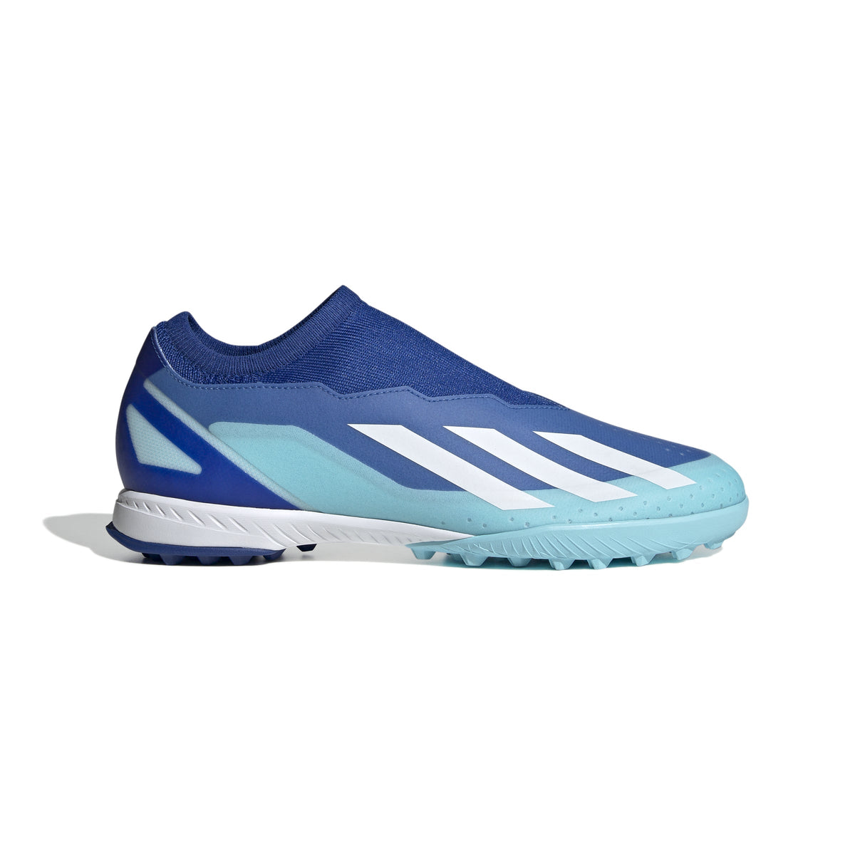 adidas x Crazyfast.3 Laceless TF Turf Soccer Shoes, Royal/White / 10