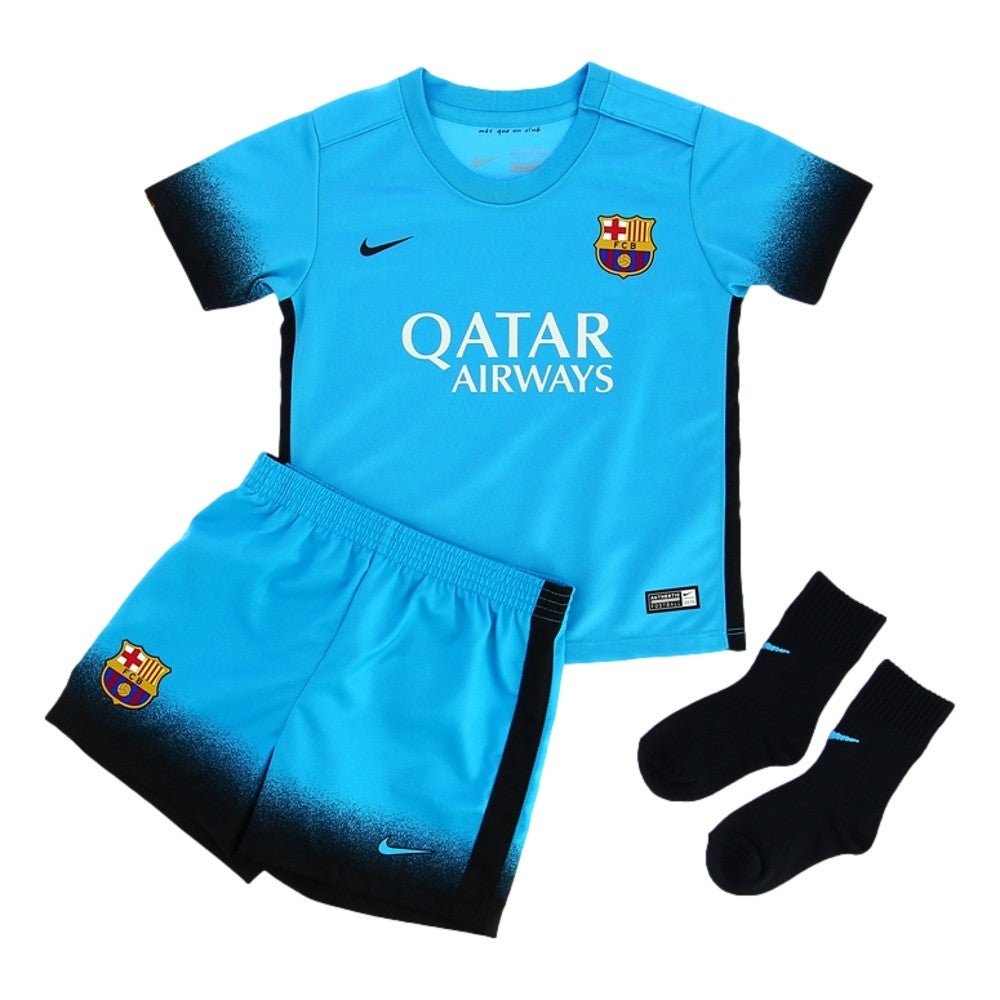 Nike Barcelona Third 15 Little Kid's Mini - Kit Blue/Black - Best Buy Soccer