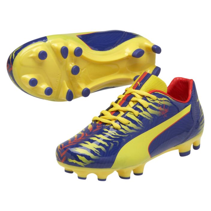 PUMA Falcao 9 FG JR Blue/Yellow/R - Best Buy Soccer